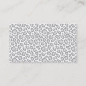 Grijze luipaard afdrukken visitekaartje (Achterkant)