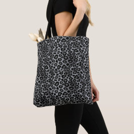 Grijze Luipaard Patroon Tote Bag