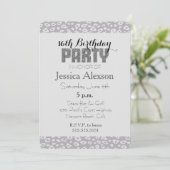 Grijze luipaard print 16e verjaardag kaart (Staand voorkant)