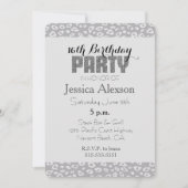 Grijze luipaard print 16e verjaardag kaart (Voorkant)