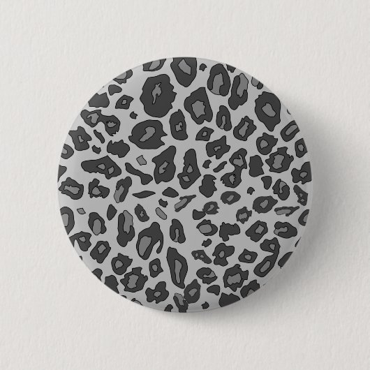 Grijze luipspatafdruk ronde button 5,7 cm (Voorkant)