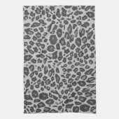 Grijze luipspatafdruk theedoek (Verticaal)