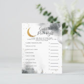 Grijze maan raadt het Baby shower met de juiste pr (Staand voorkant)