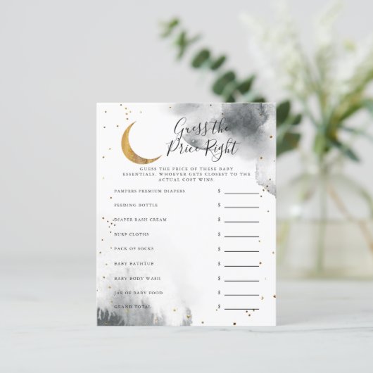 Grijze maan raadt het Baby shower met de juiste pr (Staand voorkant)