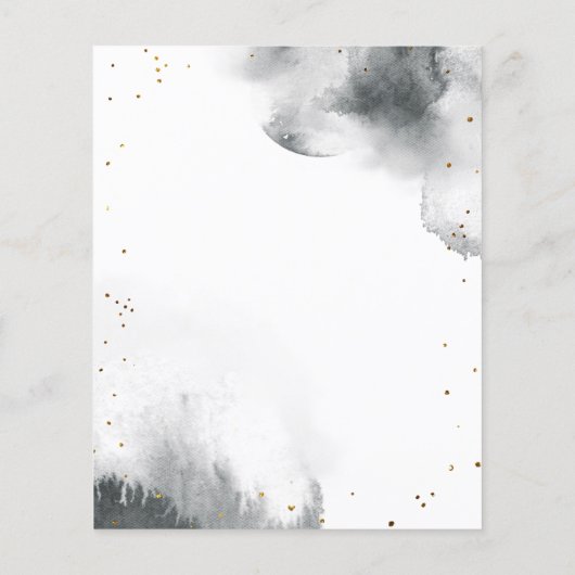 Grijze maan raadt het Baby shower met de juiste pr (Achterkant)