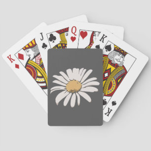 Grijze Madelief Bloem Kaartspel Pokerkaarten