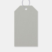 Grijze madeliefjes rouw lint labels cadeaulabel (Achterkant)