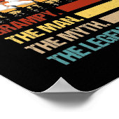 Grijze Man Myth Legend  Pap Fist Bump Poster (Hoek)