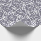 Grijze mandala geometrie cadeaupapier (Hoek)