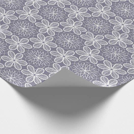 Grijze mandala geometrie cadeaupapier (Hoek)