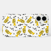 Grijze Marching Bariton Muzieknoten Case-Mate iPhone Case (Achterkant (horizontaal))