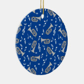 Grijze Marching Bariton Muzieknoten Keramisch Ornament (Rechts)