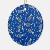 Grijze Marching Bariton Muzieknoten Keramisch Ornament (Links)