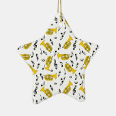 Grijze Marching Bariton Muzieknoten Keramisch Ornament (Rechts)