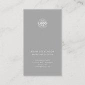 Grijze marineblauw minimalistisch Visitekaartje (Achterkant)