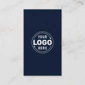 Grijze marineblauw minimalistisch Visitekaartje (Voorkant)