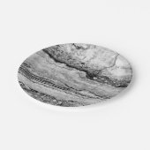 Grijze mariniet | abstract steenpatroon papieren bordje (Gekanteld)