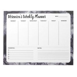 Grijze marmer Abstract wekelijks om een lijstblok  Notitieblok