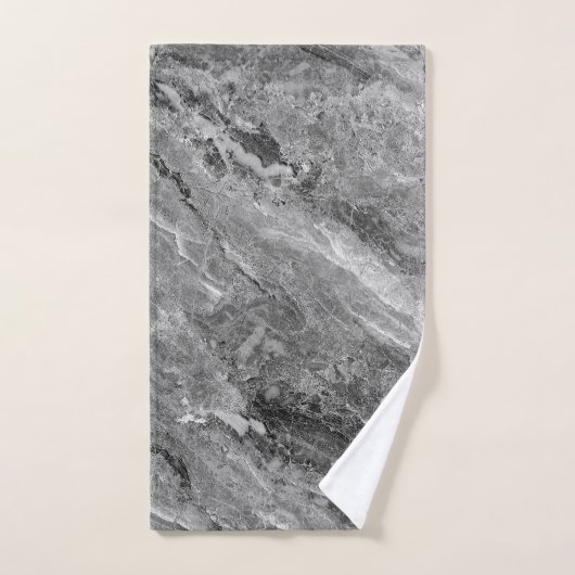 Grijze marmer bad handdoek (Handdoek)