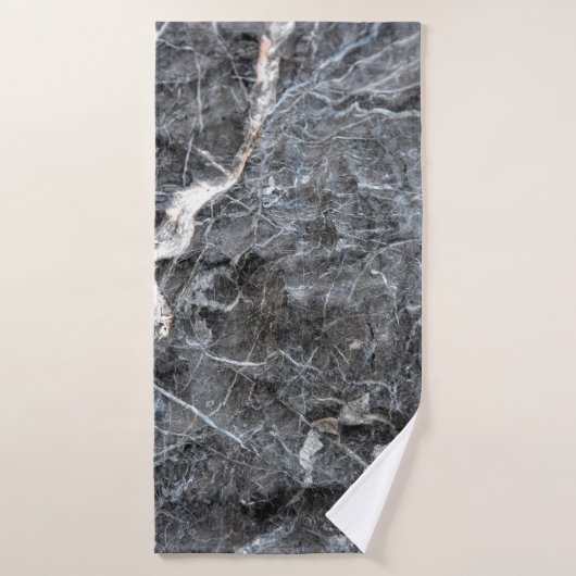 Grijze marmer badhanddoek (Badhanddoek)