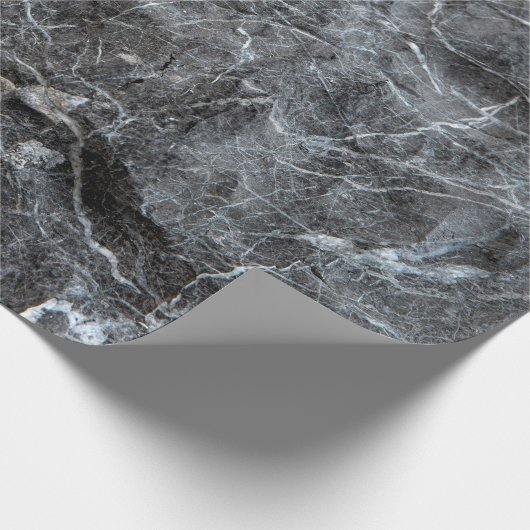 Grijze marmer cadeaupapier (Hoek)