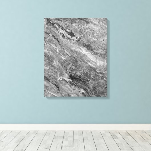 Grijze marmer canvas afdruk (Insitu (Houten vloer))