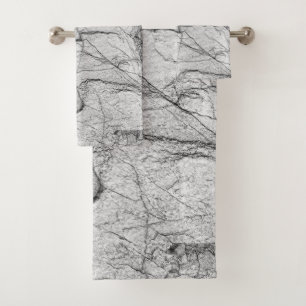 Grijze marmer Dapped Concrete Bad Handdoek
