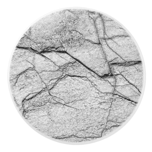 Grijze marmer Dapped Concrete Keramische Knop (Voorkant)