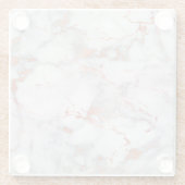 grijze marmer en namaak roos goud glazen onderzetter (Achterkant)