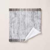 Grijze marmer- en strippatroon bad handdoek (Wasdoekje)
