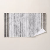 Grijze marmer- en strippatroon bad handdoek (Handdoek)