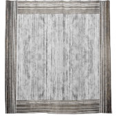 Grijze marmer- en strippatroon douchegordijn (Voorkant)