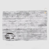 Grijze marmer- en strippatroon golfhanddoek (Horizontaal)