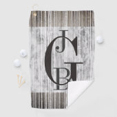 Grijze marmer- en strippatroon golfhanddoek (Insitu)