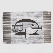 Grijze marmer- en strippatroon golfhanddoek (Horizontaal)