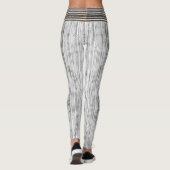 Grijze marmer- en strippatroon leggings (Achterkant)