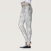 Grijze marmer- en strippatroon leggings (Links)