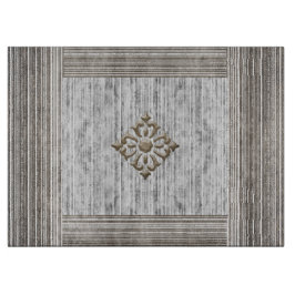 Grijze marmer- en strippatroon snijplank