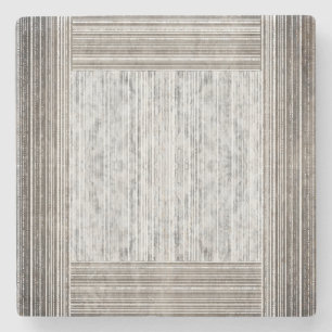 Grijze marmer- en strippatroon stenen onderzetter