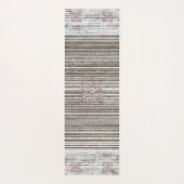 Grijze marmer- en strippatroon yogamat (Achterkant)