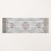 Grijze marmer- en strippatroon yogamat (Voorkant (horizontaal))