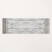 Grijze marmer- en strippatroon yogamat (Voorkant (horizontaal))