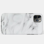 Grijze marmer Geode met monogram Case-Mate iPhone Case (Achterkant (horizontaal))