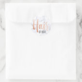 grijze marmer graniet modern salon roos goud ronde sticker (Tas)