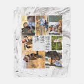Grijze marmer Je bent de One 7 Photo Collage Fleece Deken (Voorkant)