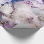 Grijze marmer met blauw glitter cadeaupapier (Hoek)