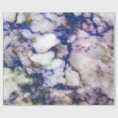 Grijze marmer met blauw glitter cadeaupapier (Vlak)