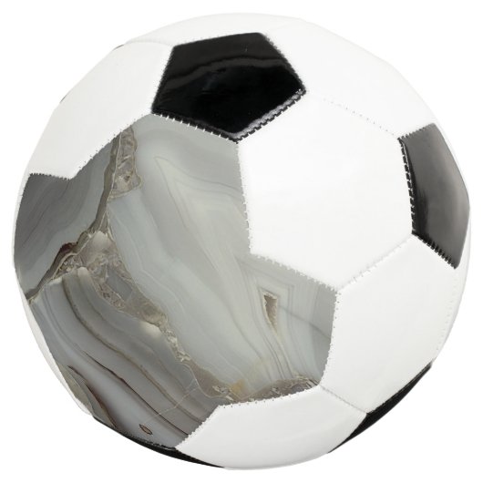 Grijze marmer met goudader voetbal (Drie kwart)