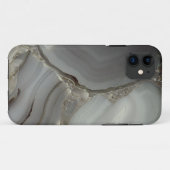 Grijze marmer met gouden ader Case-Mate iPhone case (Achterkant (horizontaal))