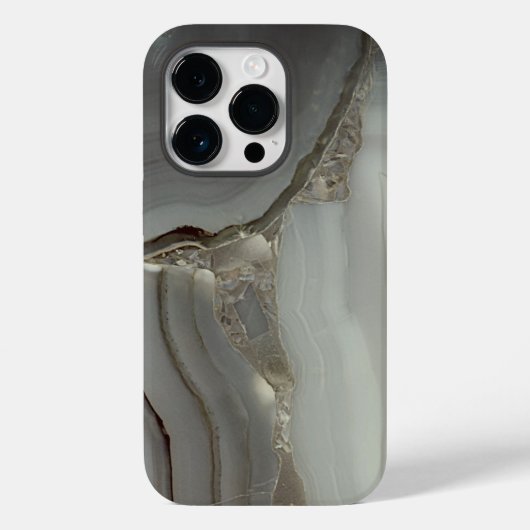 Grijze marmer met gouden ader Case-Mate iPhone case (Achterkant)